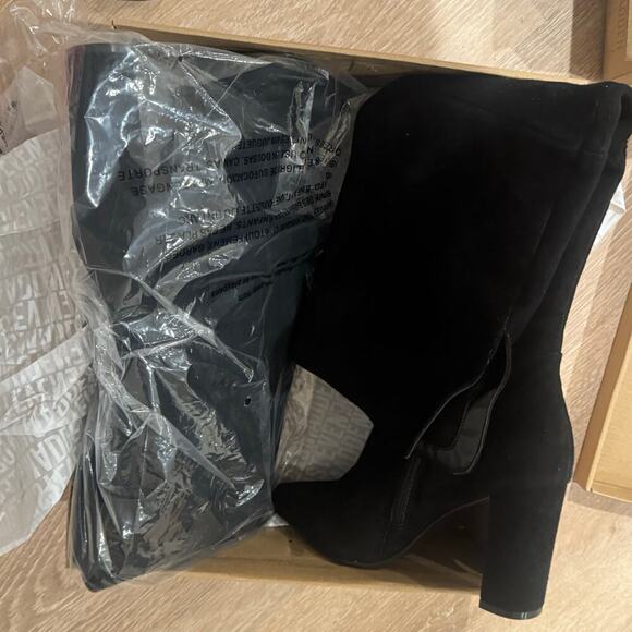 Steve Madden Blyss Women's Boots Pointed Toe Black Suede Size 7.5 NWB - Picture 8 of 13